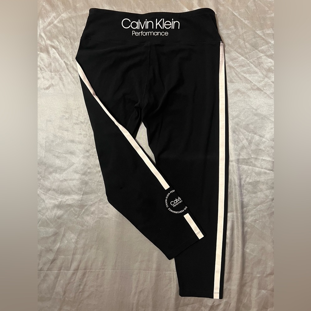 Calvin Klein LEGGINGS Performance Black Activewear (See Photos) Size XL